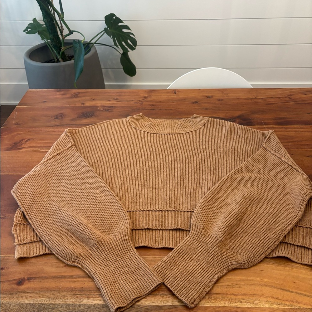 Free People Camel Easy Street Sweater / Size: Small